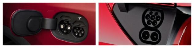 зарядні порти Tesla model S