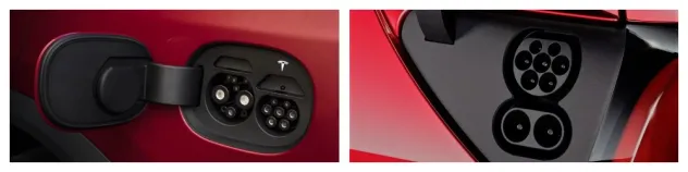 зарядні порти Tesla model S